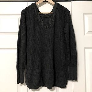 CLEAROUT: Grey Garage V-Neck Sweater